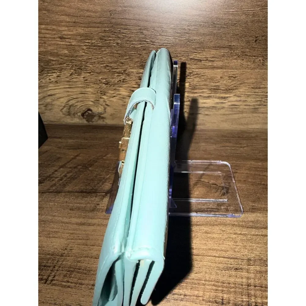 Gucci Jackie GG Embossed Long Wallet Rare Mint Green Gold Hardware with box - Picture 8 of 12